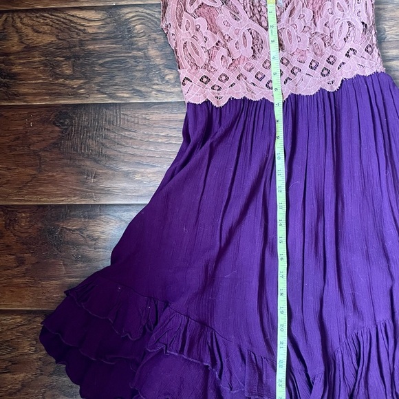 Free People Plum and Coral Mini Dress - Picture 7 of 8